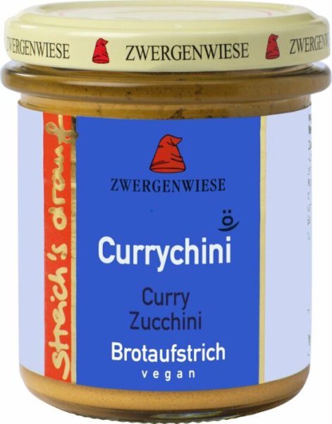 Zwergenwiese Bio Aufstrich streichs drauf Currychini (Curry-Zucchini) laktosefrei, 160 g