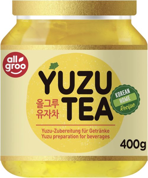 Allgroo Yuzu Tee — Yuzu Zubereitung für Tee oder als Brotaufstrich, vegan und glutenfrei (400g)