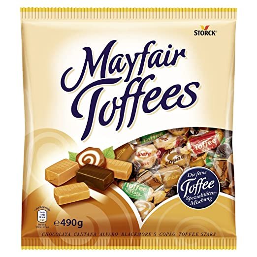 Mayfair Toffees – 1 x 490g – Karamell Toffee-Bonbon-Mischung mit verschiedenen Geschmacksrichtungen