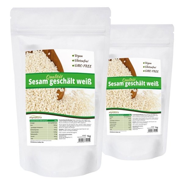 Mynatura Sesam weiß geschält Doppelpack (2x 1kg)