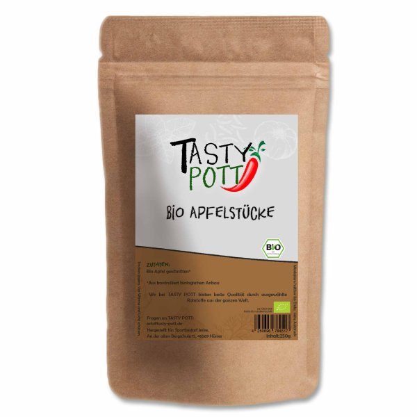 Tasty Pott Bio Apfelstücke (3mm) 250g Nachfüllbeutel