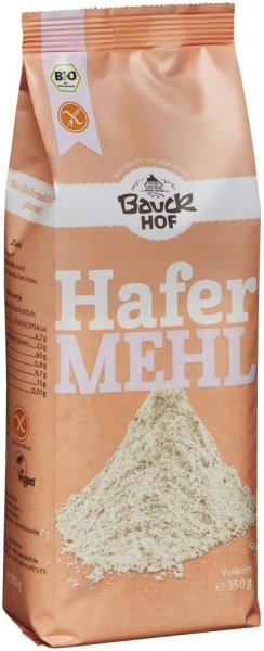 Bauckhof Hafermehl Vollkorn glutenfrei Bio (350g)