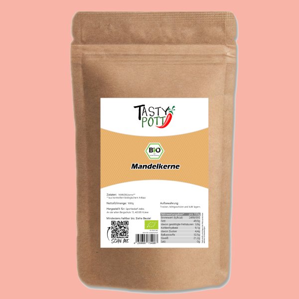 Tasty Pott Bio Mandeln, unbehandelt 1Kg