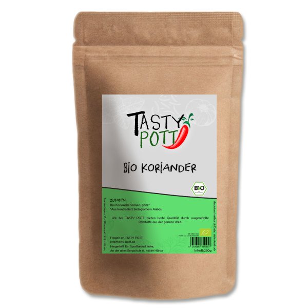 Tasty Pott Bio Koriander - ganz - Nachfüllbeutel 250g