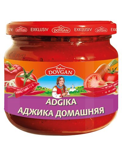 DOVGAN "Adgika" Tomaten-Paprika-Sauce scharf 12x380 ml