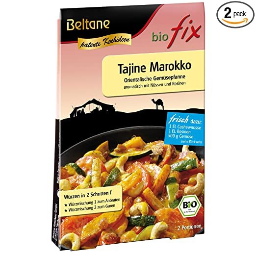Beltane biofix Tajine Marokko - 2 Portionen, 2er Pack (2 x 23,6 g Packung) - Bio