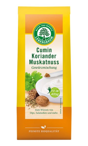 Lebensbaum Cumin-Koriander-Muskatnuss, Bio-Gewürzmischung 45g
