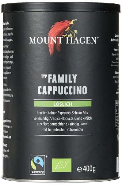 Mount Hagen Bio Cappuccino 400g