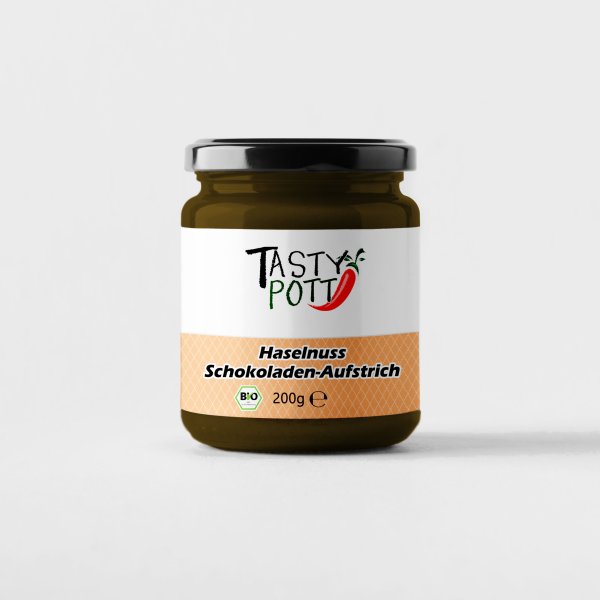 Tasty Pott Bio Haselnuss Schokoladen Aufstrich 200g