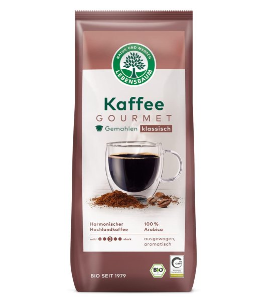 Lebensbaum Bio Kaffee Gourmet Klassisch gemahlener Kaffee (500g)