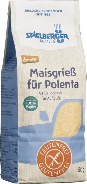 spielberger Polenta Maisgrieß glutenfrei, demeter (2x500g)