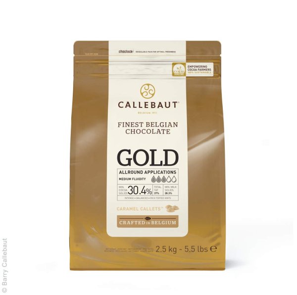 Callebaut GOLD Karamell-Schokoladenkuvertüre, Callets (2,5kg)