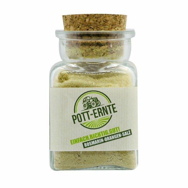 Pott-Ernte Rosmarin-Orangen-Salz 150g Glas