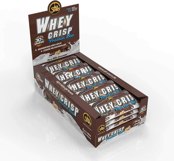 All Stars Whey-Crisp Protein Bar 25 x 50g Riegel Box