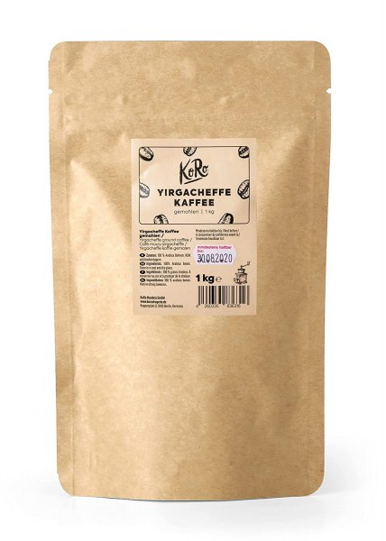 KoRo Yirgacheffe Kaffee gemahlen 1 kg