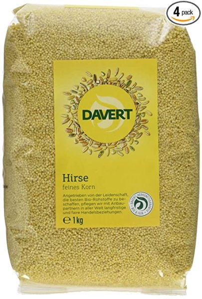 Davert Hirse feines Korn, (4x1kg)Bio