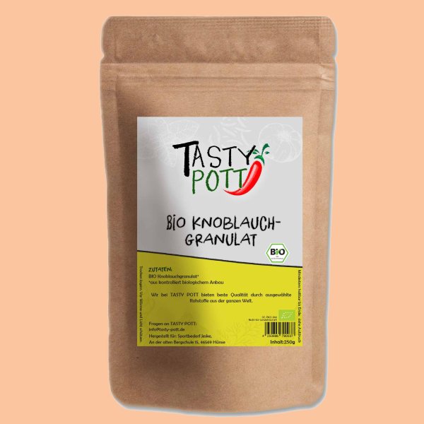 Tasty Pott Bio Knoblauchgranulat Nachfüllbeutel 250g