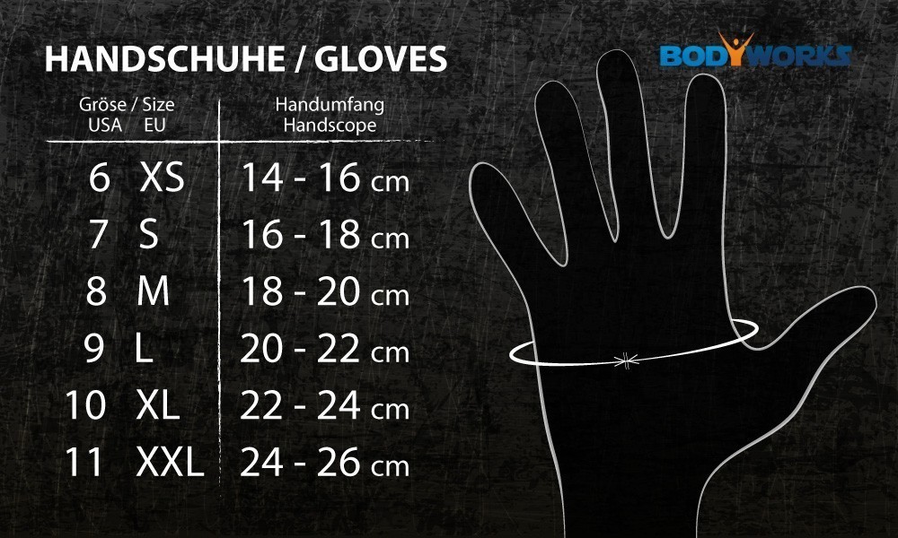 BONUS Bodyworks Handschuh BIG Fitnesshandschuhe Bodybuilding POWER 