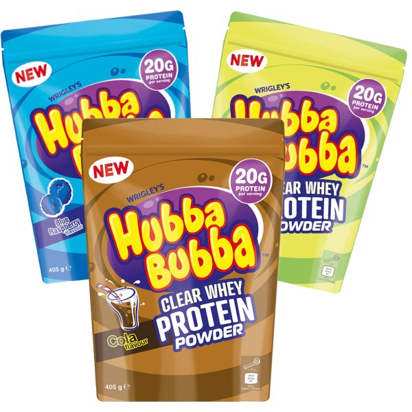 Wrigleys Hubba Bubba Clear Whey Protein Powder, 405 g Beutel