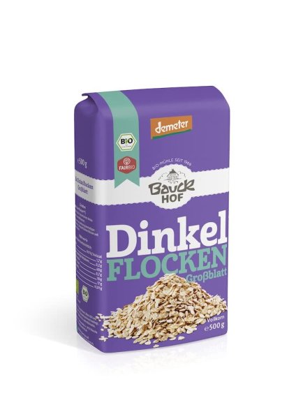 Bauckhof Bio Dinkelflocken Großblatt Demeter (2x500g)