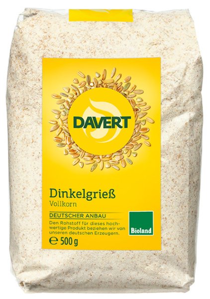 Davert Dinkelgries, 1er Pack (1 x 500 g) - Bio