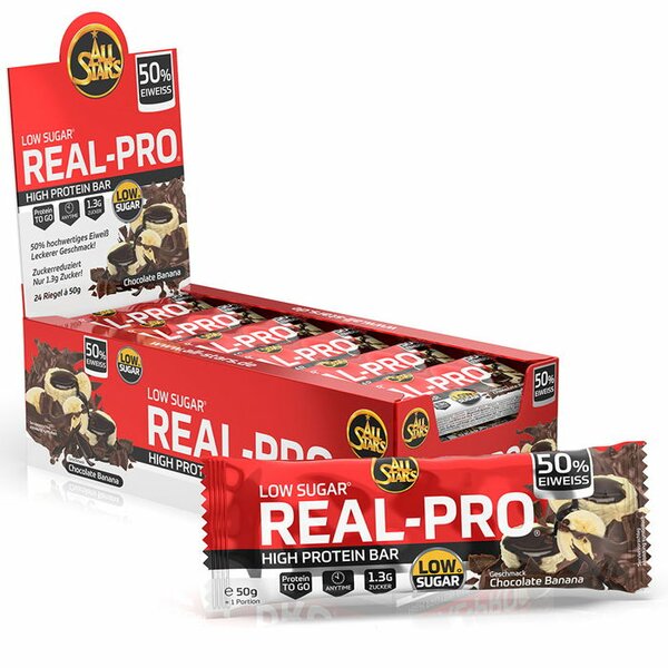 ALL STARS Real-Pro 50% Protein 24x50g Bar