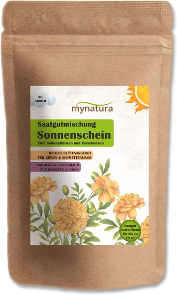 Mynatura Saatgutmischung Sonnenschein Ringelblumen Pflanzensamen 3x20g