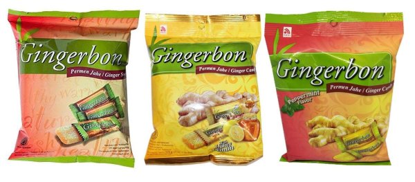 Ingwerbonbons,unterschiedliche Sorten, Gingerbon, 3er Pack (3x125g)