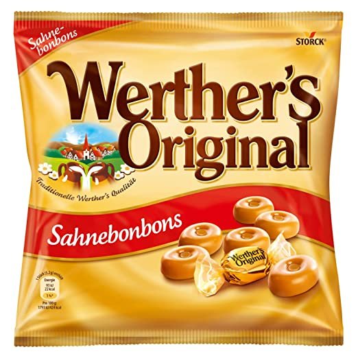Werther's Original – 1 x 245g – Klassische Sahnebonbons mit leckerem Karamellgeschmack