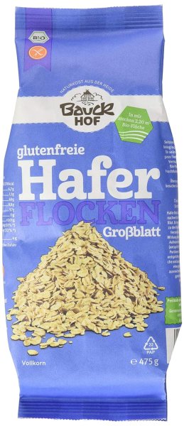 Bauckhof Haferflocken Großblatt glutenfrei Bio (3x475g)