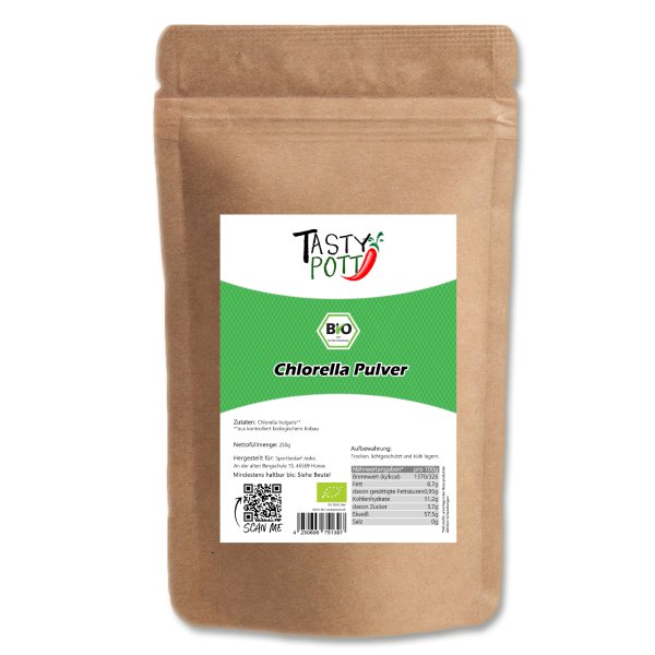 Tasty Pott Bio Chlorella Algen (PULVER) 250g